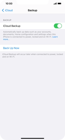 Press Back Up Now and wait while the phone memory is backed up.