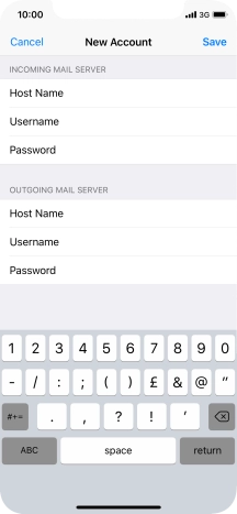 Press Save. Your email account has now been set up. To select more settings for incoming and outgoing server, proceed with the following steps.