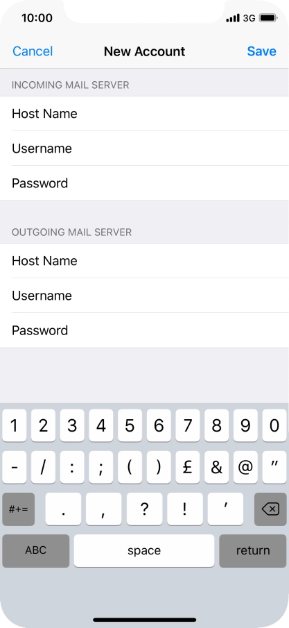 Press Save. Your email account has now been set up. To select more settings for incoming and outgoing server, proceed with the following steps.