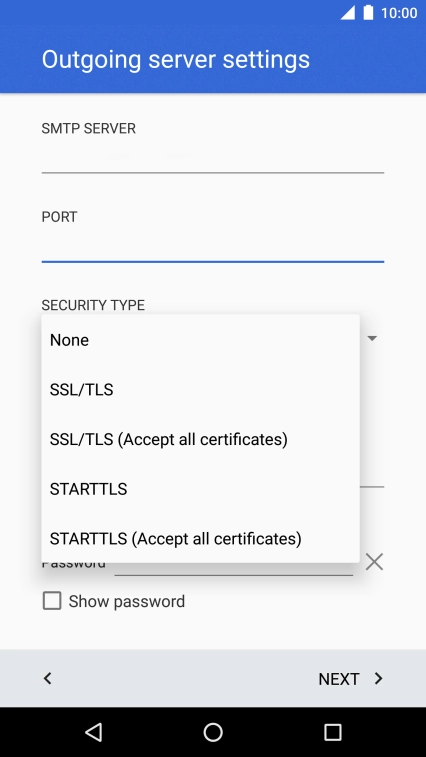 Press None to turn off the function.