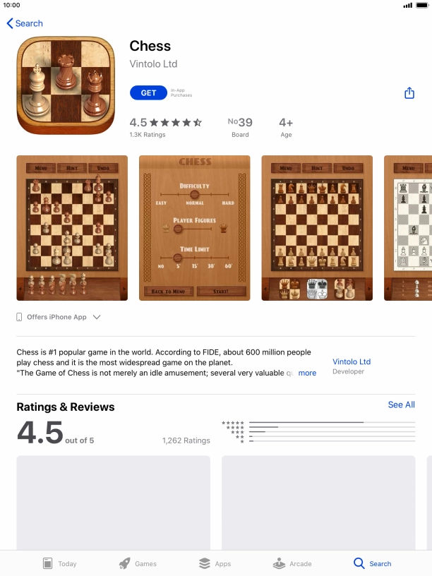 Press GET and follow the instructions on the screen to install the app.