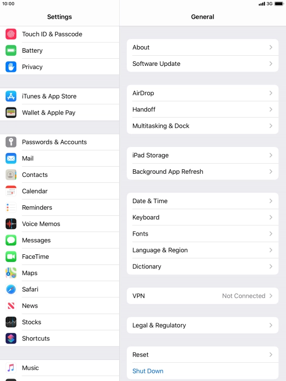 Press Passwords & Accounts.