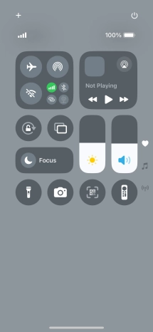 Press the flight mode icon to turn the function on or off.