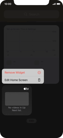 Press Remove Widget.