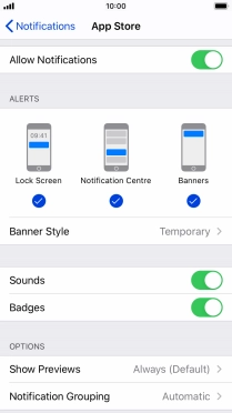 Press the indicator next to 