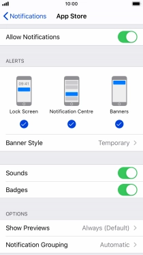 Press the indicator next to 