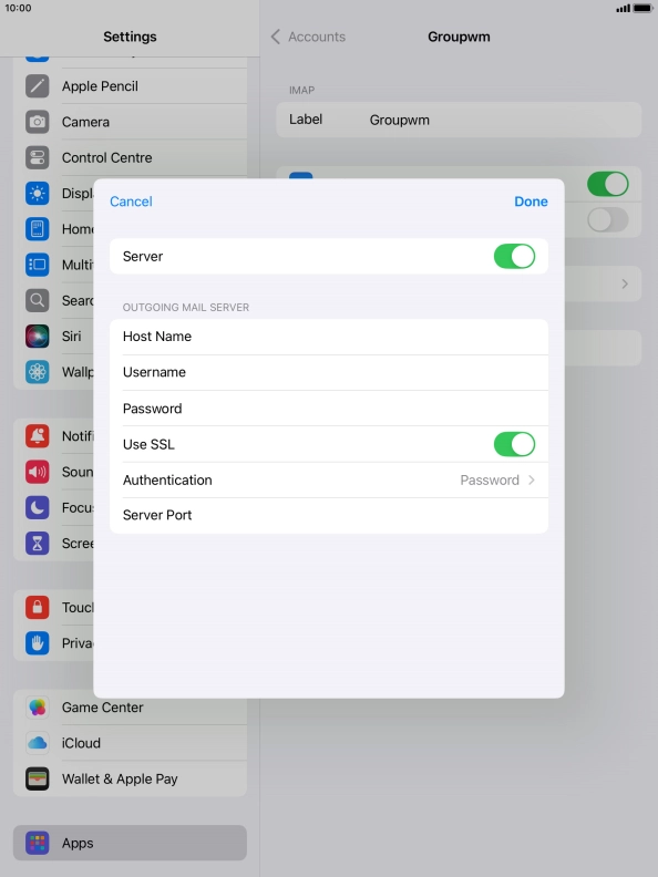 Press Authentication.