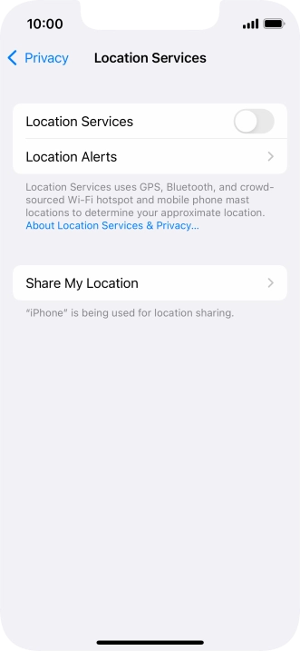 Press the indicator next to 