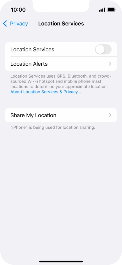 Press the indicator next to 