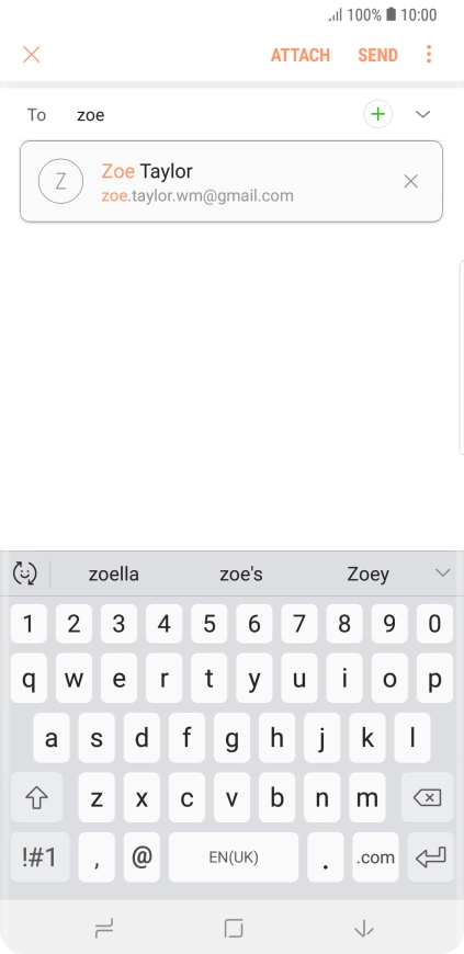Press the required contact.