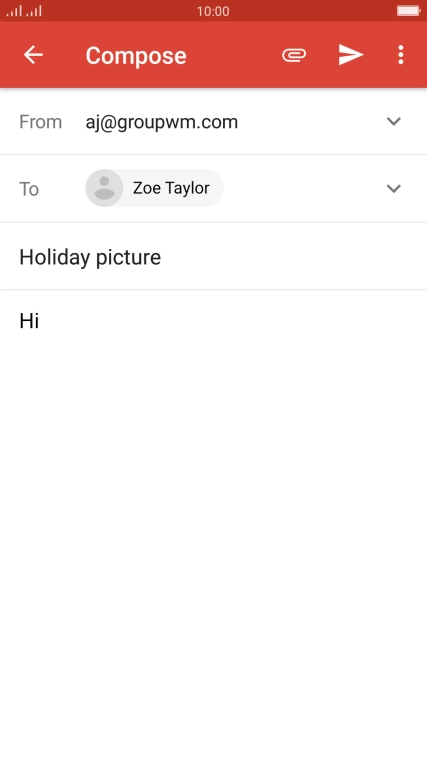 Press the attachment icon.