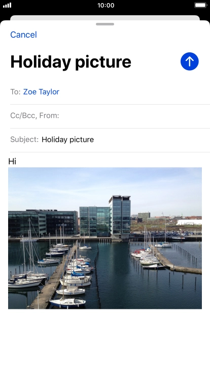 Press the send icon.