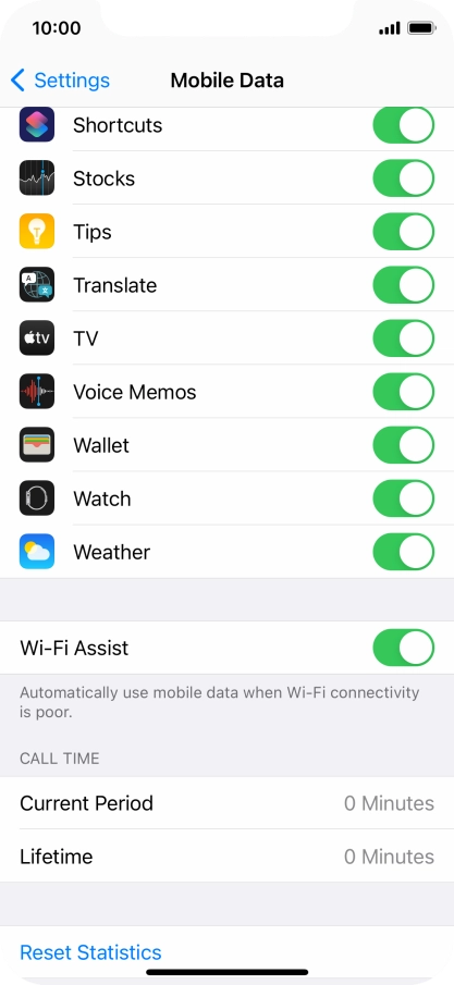 Press the indicator next to 
