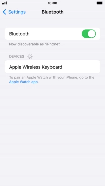 Press the required Bluetooth device and follow the instructions on the screen to pair the device with your phone.