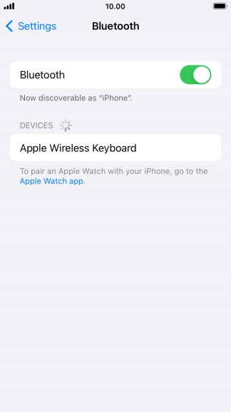Press the required Bluetooth device and follow the instructions on the screen to pair the device with your phone.