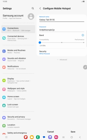 Press the field below 