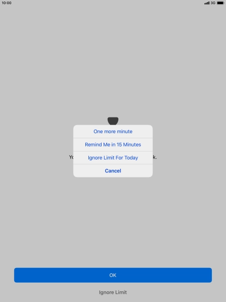 Press the required setting.