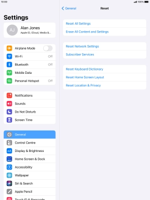 Press Reset All Settings.