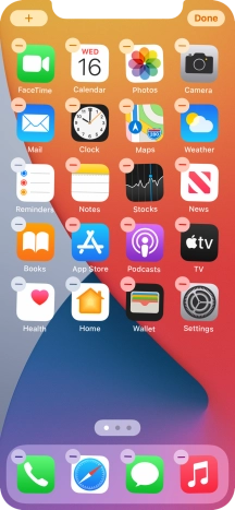 Press the home screen icon.