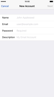 Press Name and key in the required sender name.