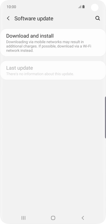 Press Download and install. If a new software version is available, it's displayed. Follow the instructions on the screen to update the phone software.