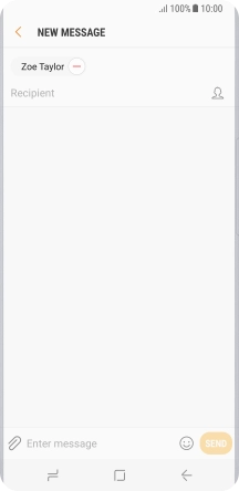 Press the text input field and write the text for your picture message.