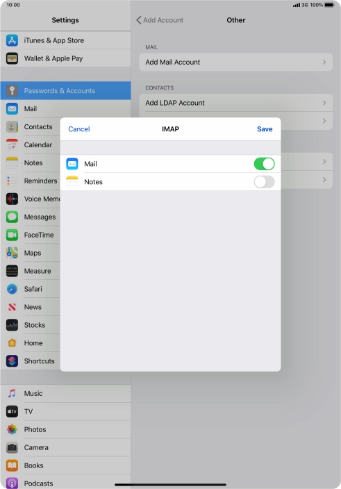 Press Save. Your email account has now been set up. To select more settings for incoming and outgoing server, proceed with the following steps.