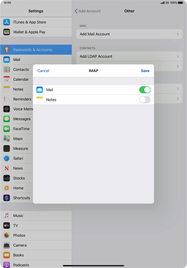 Press Save. Your email account has now been set up. To select more settings for incoming and outgoing server, proceed with the following steps.