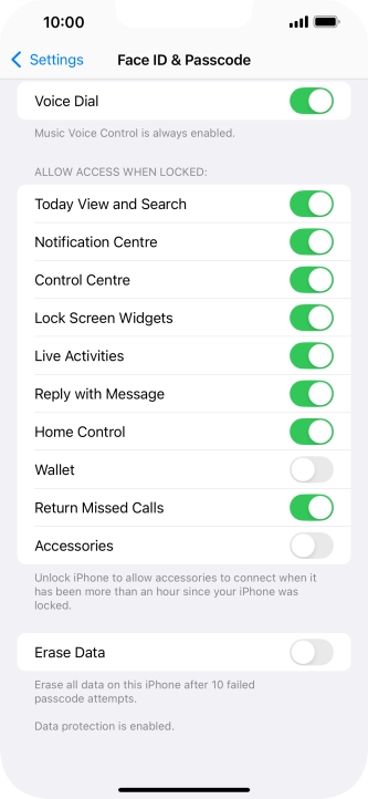 Press the indicator next to 