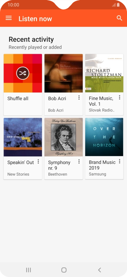 Slide your finger right starting from the left side of the screen.