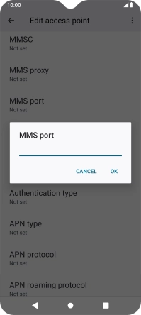 Key in 8080 and press OK.