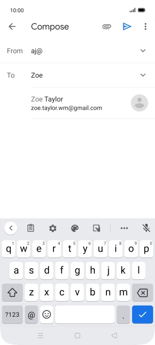Press the required contact.