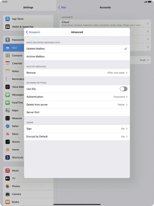 Press Authentication.