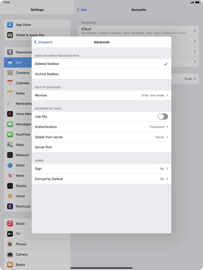 Press Authentication.
