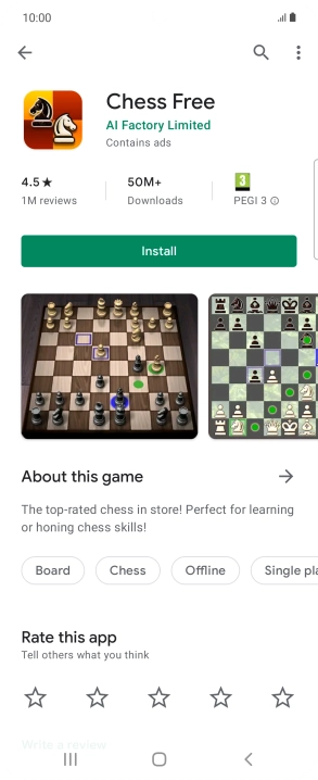 Press Install and follow the instructions on the screen to install the app.