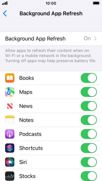 Press Background App Refresh.