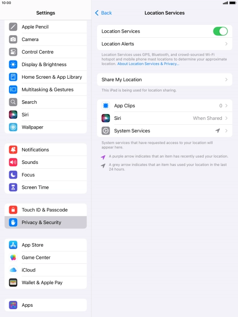 Press the required app.