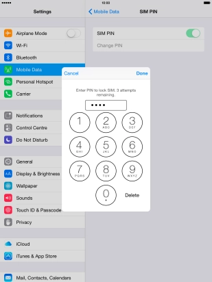 Key in your PIN and press Done.