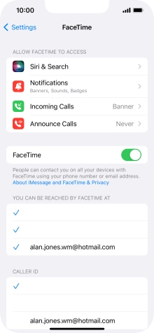 Press the indicator next to 