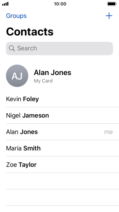 Press the required contact.