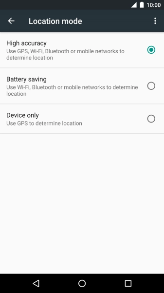 If you select High accuracy, your phone can find your exact position using the GPS satellites, the mobile network and nearby Wi-Fi networks. Satellite-based GPS requires a clear view of the sky.