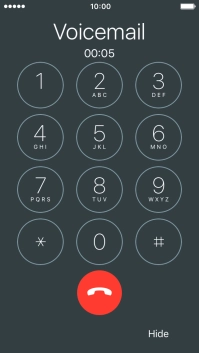 Press the end call icon to end the call.