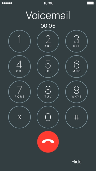 Press the end call icon to end the call.