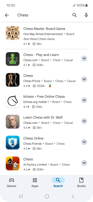 Press the required app.