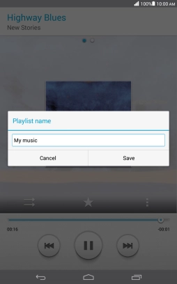 Key in a name for the playlist and press Save.