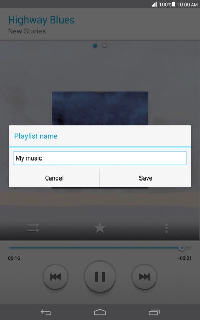 Key in a name for the playlist and press Save.