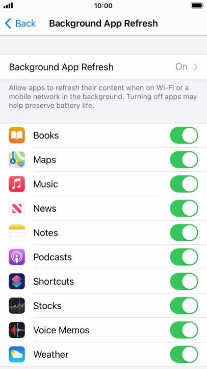 Press Background App Refresh.
