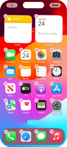 Press the home screen icon.
