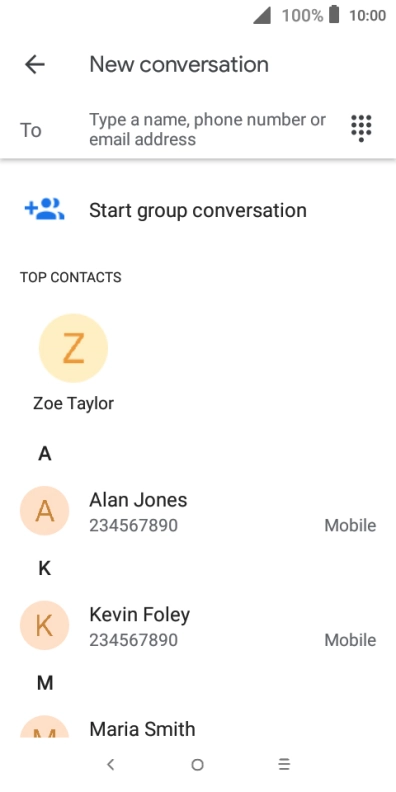 Press the field next to 