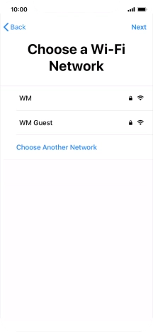 Press the required Wi-Fi network.